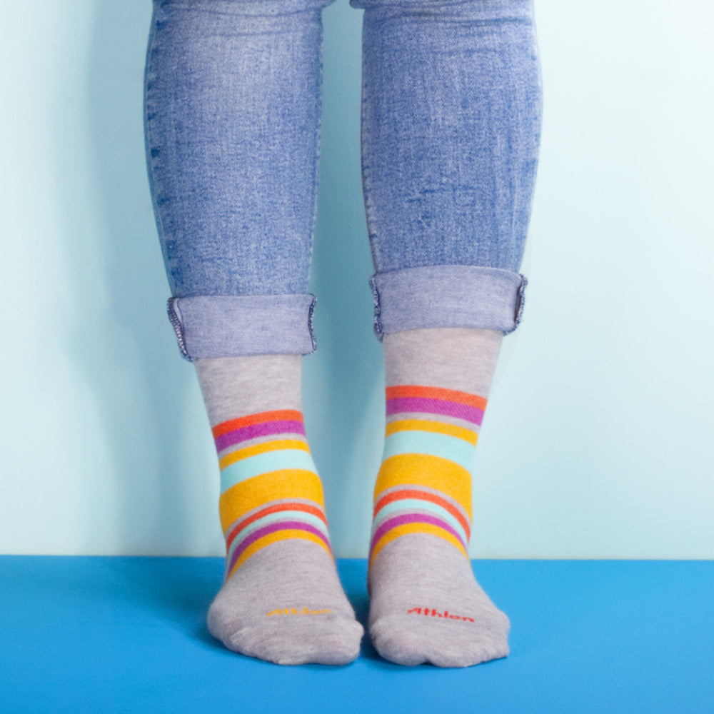 Media de compresión graduada de algodón- CMO203 Gris Cross